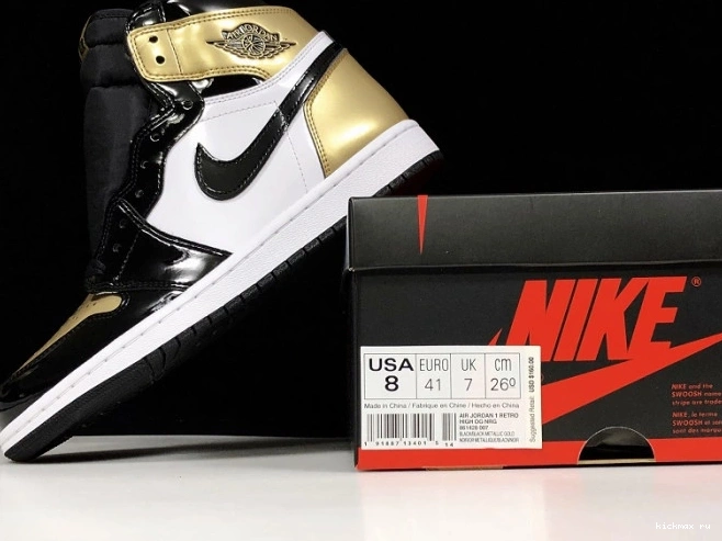 Rep MAX Retro 1 Air High Jordan Glod 861428-007 Toe 0717